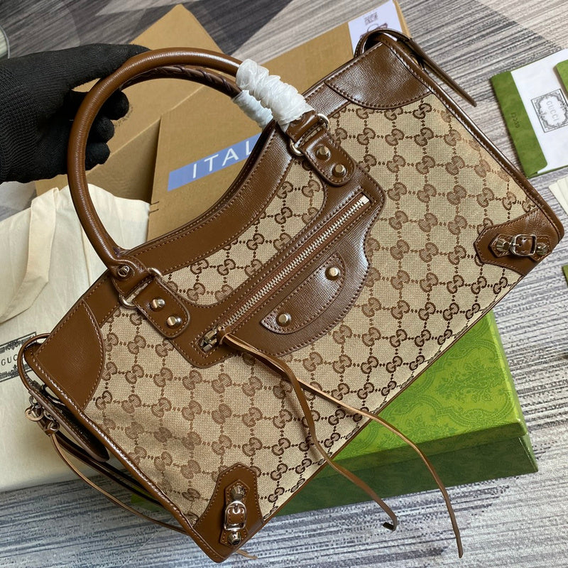 Back view of polished refined women's handbag – women's luxury handbag