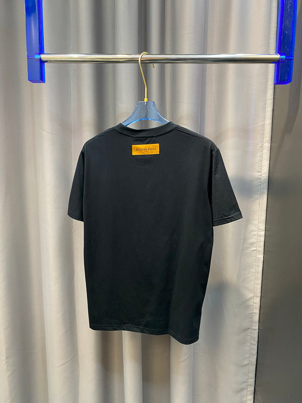 Flat lay presentation of Louis Vuitton cotton t-shirt with tailored silhouette