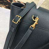 Back view of polished signature women's handbag – women's luxury accessory