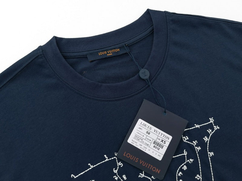 Flat lay presentation of Louis Vuitton cotton t-shirt with everyday silhouette