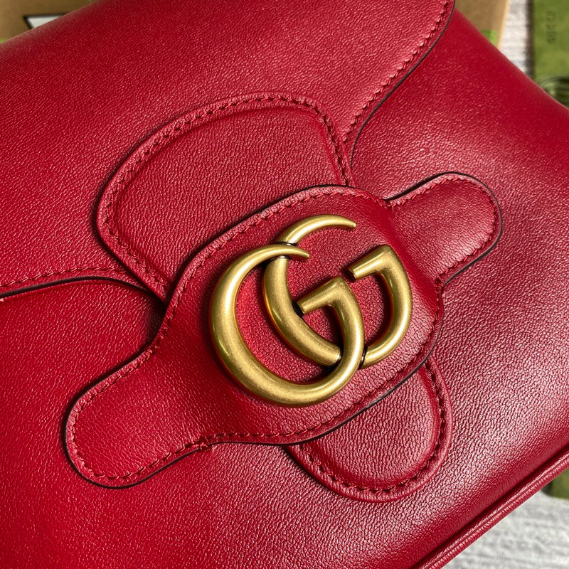 Back view of modern structured women's handbag – women's statement bag