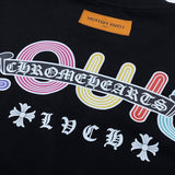 Flat lay presentation of Louis Vuitton cotton t-shirt with relaxed-fit cut