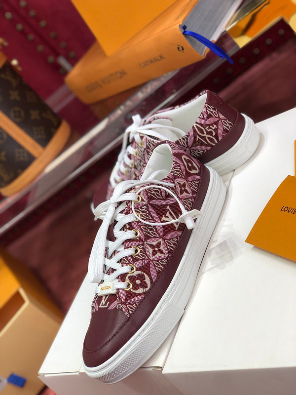 Louis Vuitton Burgundy Classic Ballet Flats - Back View