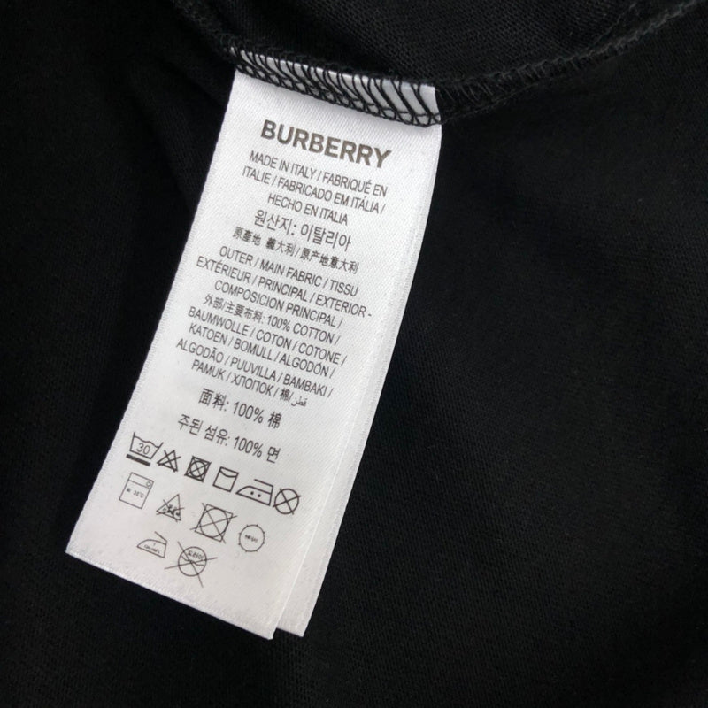 Close-up of Burberry t-shirt craftsmanship