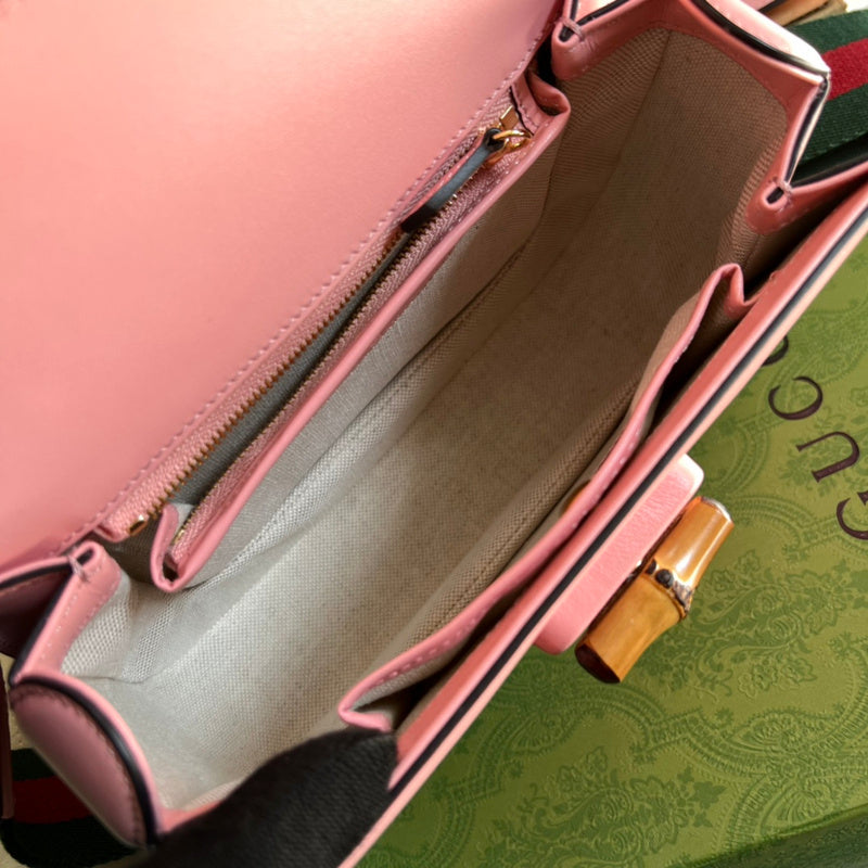 Side profile of signature structured women's handbag – women's statement bag