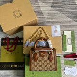 Back view of statement classic women's handbag – women's luxury handbag