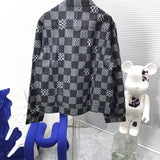 Side profile of Louis Vuitton luxury clothing with contemporary cut