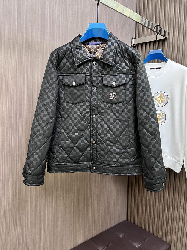 Back view of Louis Vuitton luxury clothing with streetwear-inspired cut