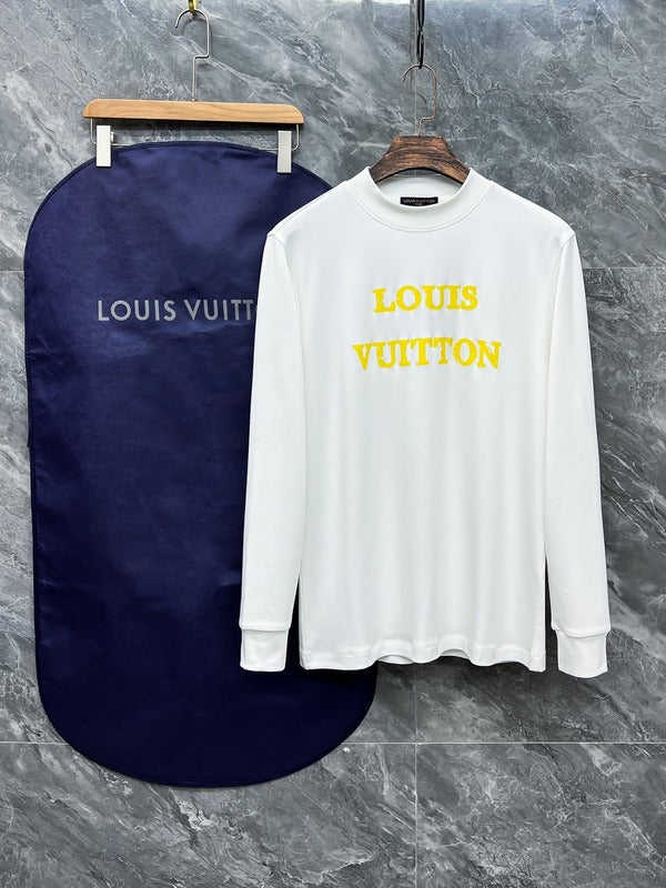 Front view of Louis Vuitton luxury clothing with streetwear-inspired cut