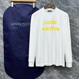 Front view of Louis Vuitton luxury clothing with streetwear-inspired cut