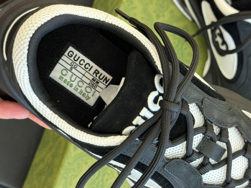 Gucci soft grey luxury sneakers view 7 premium leather build