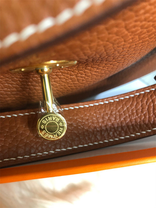 Side view of chic structured handbag