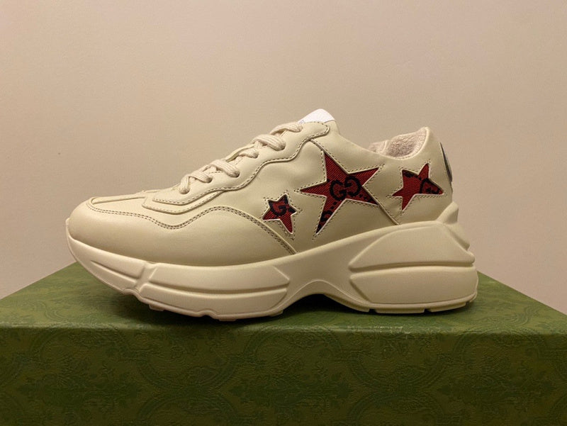 Gucci soft grey luxury sneakers view 6 padded collar comfort
