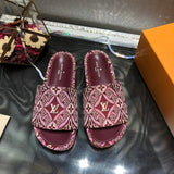 Louis Vuitton Burgundy Low-Top Sneakers - Full Silhouette View