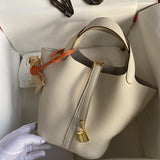 Close-up detail of sophisticated bag design