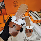 Hermes sandals Style 071 - texture and material detail