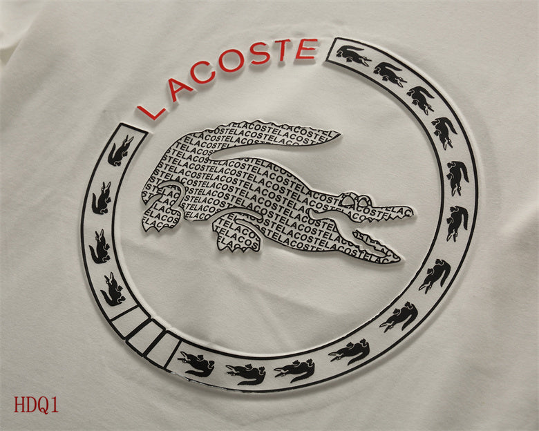 Full styled look of Lacoste luxury clothing with tailored silhouette