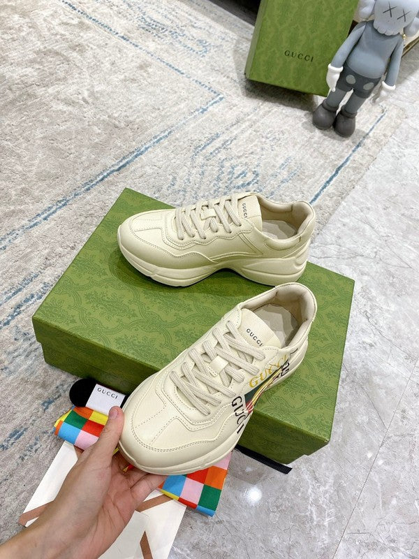 Gucci bold contrast luxury sneakers view 6 sleek tonal finish