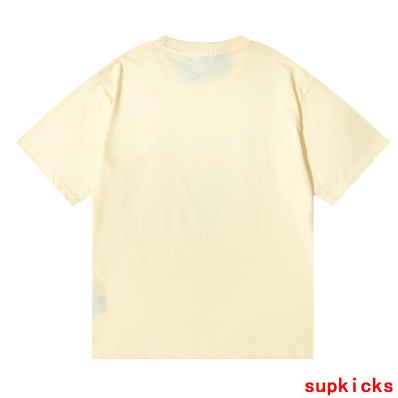 Front view of Rhude luxury clothing with label-forward styling