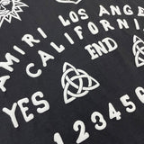 Close-up of Amiri t-shirt craftsmanship