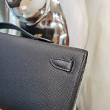 Side view of balanced structured handbag