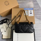 Front view of classic polished women's handbag – women's statement bag
