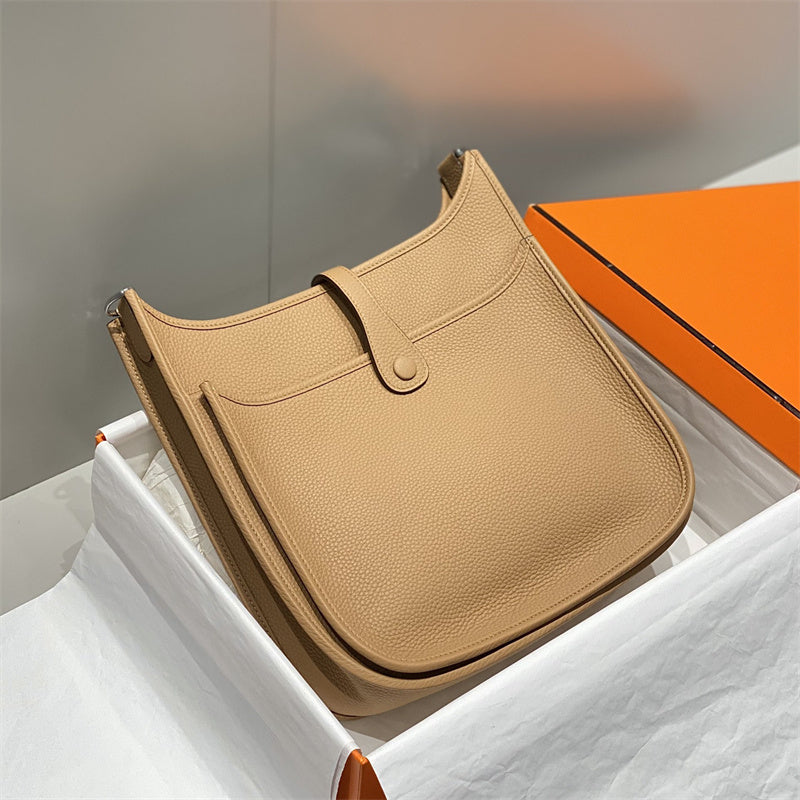 Side view of chic structured handbag