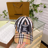 Close-up detail view of Burberry unisex cap