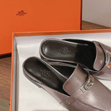 Hermes shoes Style 308 - close-up of premium leather craftsmanship (alternate angle)