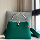  contemporary shoulder bag detail view showing craftsmanship 14