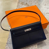  clean-lined handbag styled with outfit