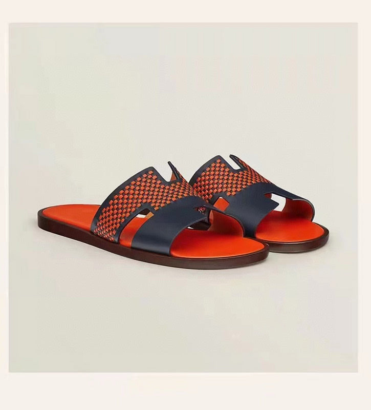 Hermès Red Loafer Flats - Lifestyle Styling Shot
