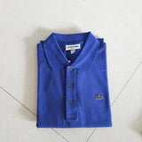 Front view of Lacoste luxury clothing with signature branding