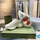 Gucci crisp white luxury sneakers view 5 everyday casual design