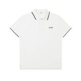 Side profile of Polo cotton polo shirt with logo-detail design