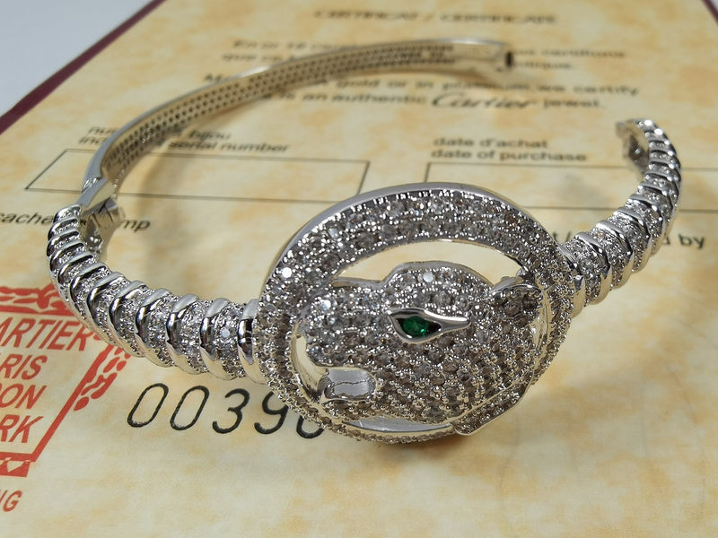 Close-up detail view of Cartier unisex jewelry piece
