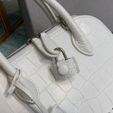 Chic Vegan Leather Handbag - Polished Finish | Women's Fashion Handbag #659 - interior view (image 6) of designer-inspired handbag