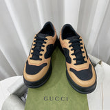 Gucci neutral cream luxury sneakers view 6 signature lace-up style