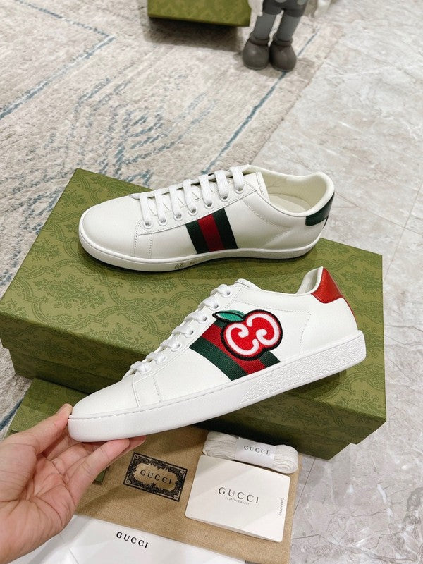 Gucci bold contrast luxury sneakers view 6 sleek tonal finish