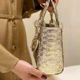 Back view of polished sleek women's handbag – women's premium purse