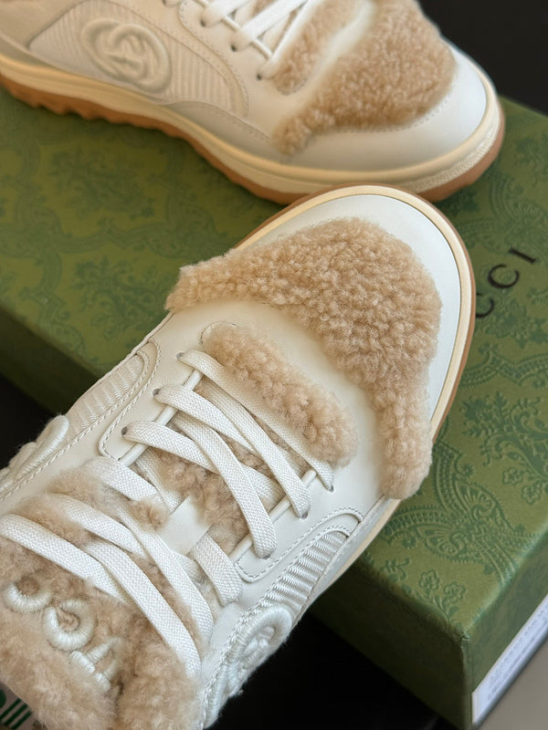 Gucci muted earth tones luxury sneakers view 5 cushioned comfort fit