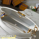 Front view of structured refined women's handbag – women's designer-style accessory