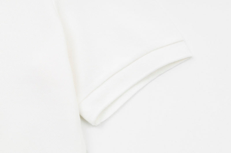 Full styled look of Polo cotton polo shirt with monogram-inspired silhouette