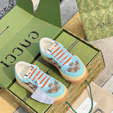 Gucci classic monochrome luxury sneakers view 4 retro runner design