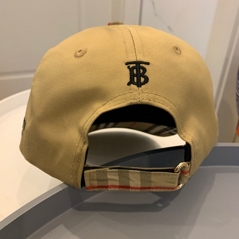 Side view of Burberry unisex cap