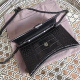Top view of chic classic women's handbag – women's luxury accessory