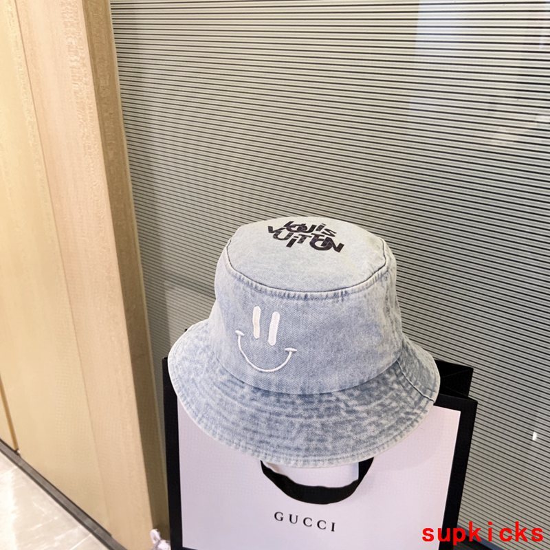 Close-up detail view of Louis Vuitton unisex cap