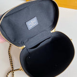 Side profile of structured sleek women's handbag – women's luxury handbag