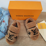 Louis Vuitton Nude Loafer Flats - Side Profile View