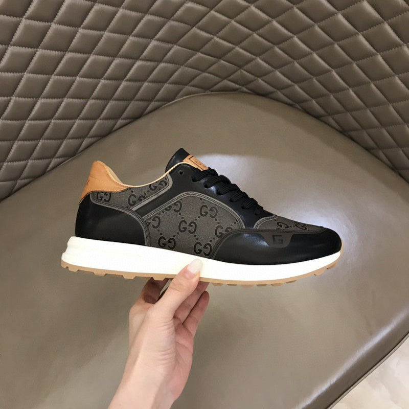 Gucci stone beige luxury sneakers view 5 padded collar comfort